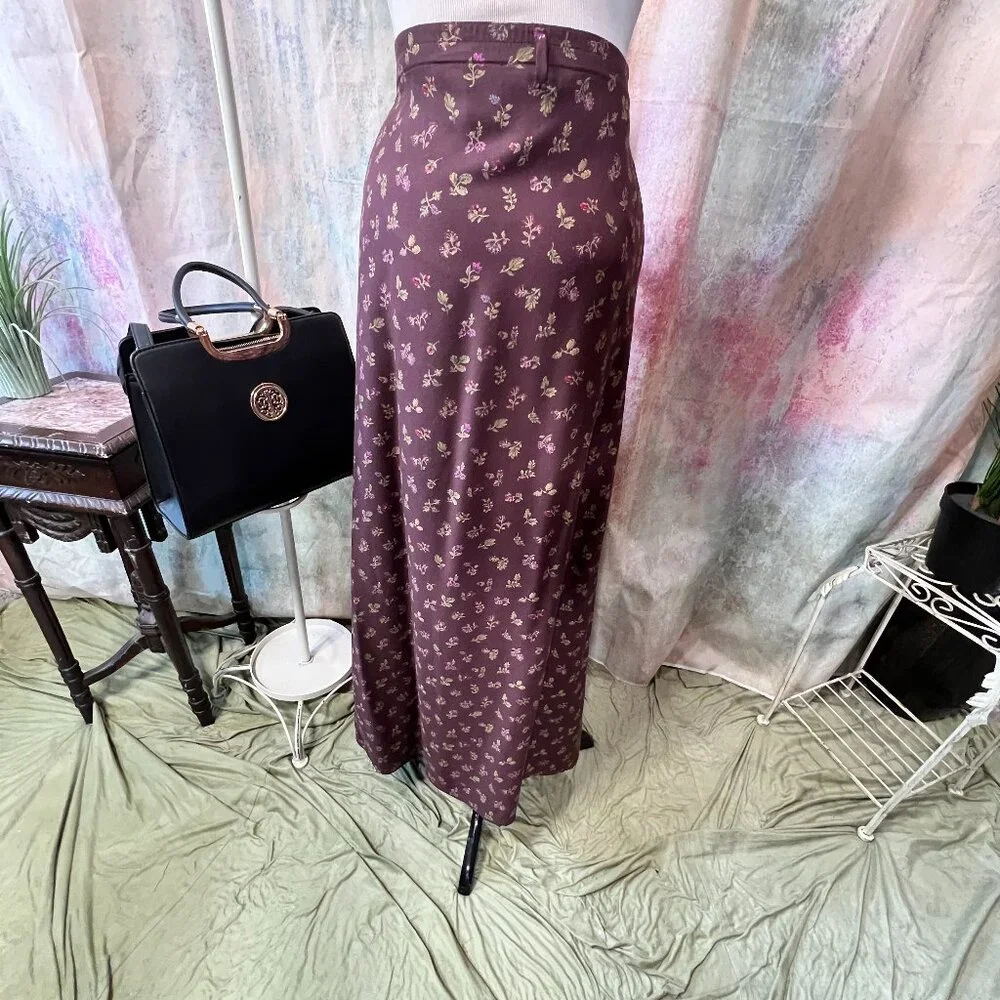 📌Eddie Bauer Floral Maxi Plus Size Rayon Skirt with Pockets - Picture 9 of 15